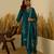 Teal women kurta pant dupatta set