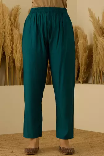 Teal women kurta pant dupatta set