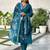Teal women kurta pant dupatta set