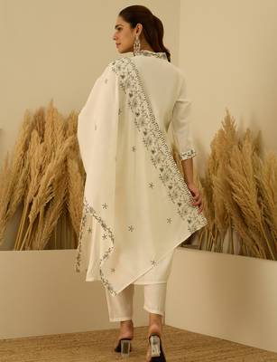 White women kurta pant dupatta set 2