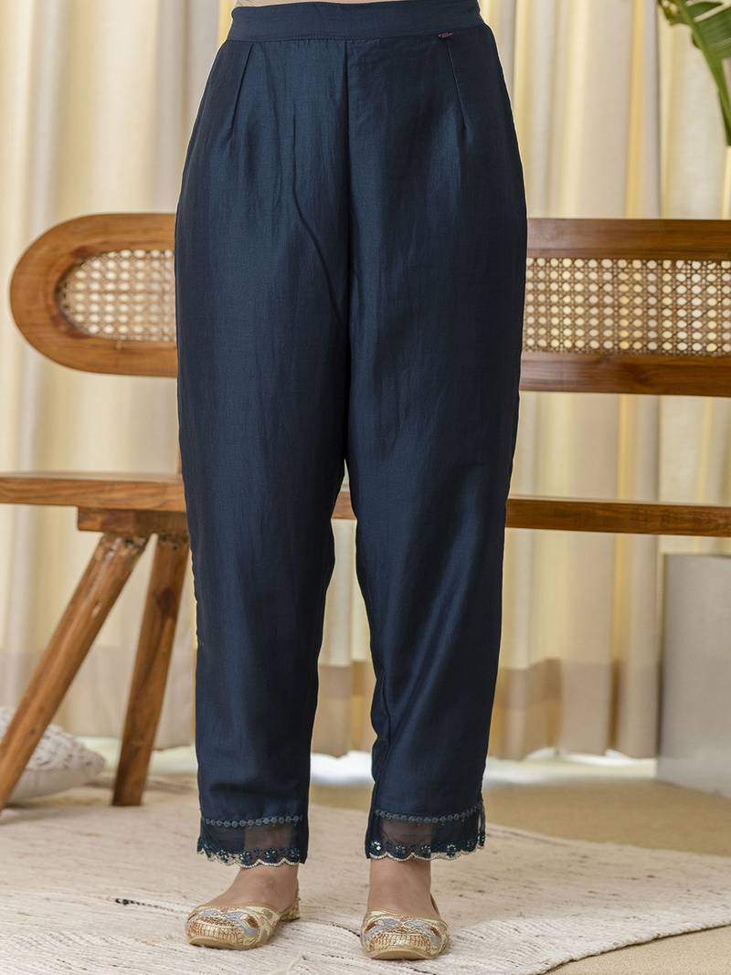 Teal women kurta pant dupatta set