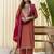 Peach women kurta pant dupatta set