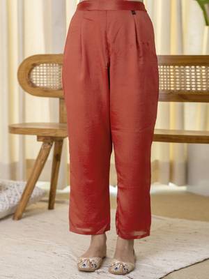 Peach women kurta pant dupatta set 4