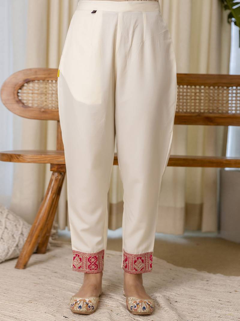 White women kurta pant dupatta set