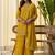 Mustard women kurta palazzo dupatta set