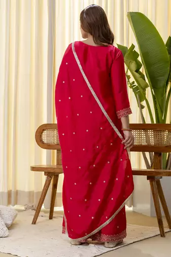 Rani women kurta palazzo dupatta set