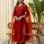 Rust women kurta pant dupatta set