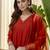Rust women kurta pant dupatta set