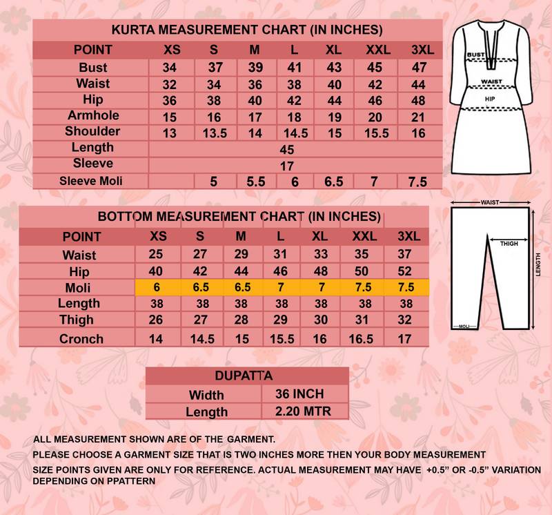 Rust women kurta pant dupatta set