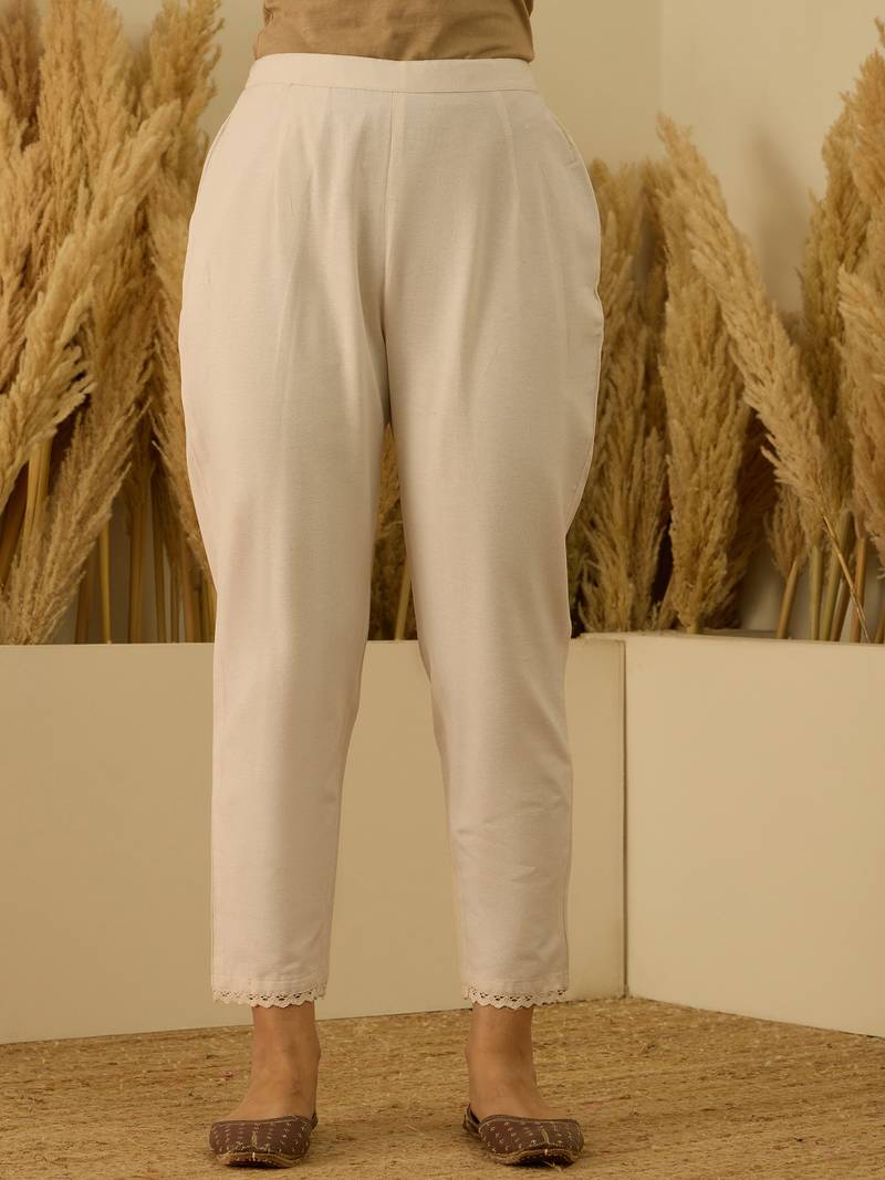 Off white women kurta pant set