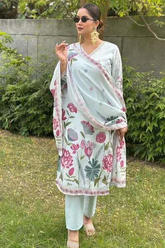 Sky women kurta pant dupatta set