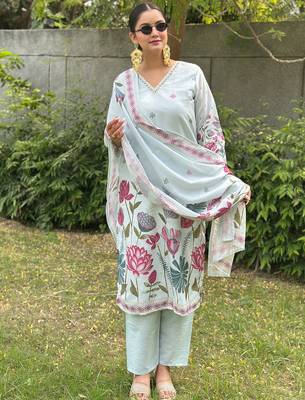 Sky women kurta pant dupatta set 1
