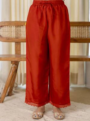 Rust women kurta pant dupatta set 4