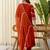 Rust women kurta pant dupatta set