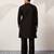 BLACK VISCOSE SILK THREAD & SEQUINS EMBROIDERED WORK FESTIVAL MARRIAGE PARTY WEAR STRAIGHT MENS KURTA WITH PANT