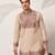 BEIGE VISCOSE SILK THREAD & SEQUINS EMBROIDERED WORK FESTIVAL MARRIAGE PARTY WEAR STRAIGHT MENS KURTA WITH PANT