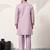 LAVENDER VISCOSE SILK THREAD & SEQUINS EMBROIDERED WORK FESTIVAL MARRIAGE PARTY WEAR STRAIGHT MENS KURTA WITH PANT