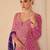 Magenta real georgette free size stitched suit with sequence & diamond work
