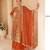 Orange real georgette free size stitched suit with sequence & diamond work