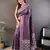 Purple lichi soft silk jacquard silver gold zari weaving banarasi saree