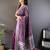 Purple lichi soft silk jacquard silver gold zari weaving banarasi saree