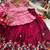 Girls pink tissue silk choli with ranipink floral embroidered lehenga set