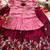 Girls pink tissue silk choli with ranipink floral embroidered lehenga set