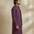 Purple embroidered cotton nehru jacket