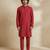 Maroon woven cotton kurta set