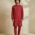 Maroon woven cotton kurta set