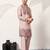 DUSTY PINK VISCOSE SILK THREAD & SEQUINS EMBROIDERED WORK FESTIVAL MARRIAGE PARTY WEAR STRAIGHT MENS KURTA WITH PANT