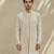 Ivory embroidered silk sherwani