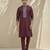 Maroon embroidered cotton silk kurta set