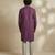 Purple woven cotton kurta set