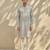 Grey woven cotton kurta set