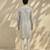 Grey woven cotton kurta set