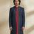 Blue embroidered crepe sherwani