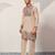 BEIGE VISCOSE SILK THREAD & SEQUINS EMBROIDERED WORK FESTIVAL MARRIAGE PARTY WEAR STRAIGHT MENS KURTA WITH PANT