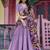 Lavender Vichitra Silk Sequins and Thread Embroidered With Kalamkari Print Border  Indian lehenga Choli