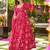 Rani-pink heavy digital printed  maslin anarkali style