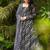 Black heavy digital printed  maslin anarkali palazzo style