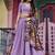 Lavender Vichitra Silk Sequins and Thread Embroidered With Kalamkari Print Border  Indian lehenga Choli