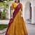 Glamorous Yellow Tasar Silk Bandhej Print With Gotta Patti Lace Touch Up Indian wedding lehenga Choli dress