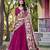 Pink Vichitra Silk Sequins and Thread Embroidered With Kalamkari Print Border wedding lehenga Choli
