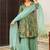 Sea green heavy digital printed  silk  top & sharara with dupatta