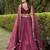 Enchanting Wine Chanda Silk Plain With Sequins and Thread Embroidered Belt Indian wedding lehenga Choli dress
