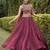 Enchanting Wine Chanda Silk Plain With Sequins and Thread Embroidered Belt Indian wedding lehenga Choli dress