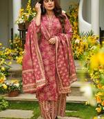Pink heavy digital printed maslin palazzo style