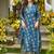 Blue heavy digital printed maslin palazzo style for women