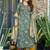 Teal heavy digital printed maslin salwar kameez with dupatta